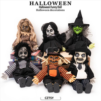 Nouvelle Décoration d'Halloween Horreur et Amusante : Poupée Déchirée Citrouille Sorcière Vampire pour une Ambiance Effrayante