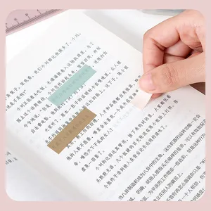 Atacado PET colorido transparente nota pegajosa material escolar filme etiqueta índice notepad para marcador marcação notas pegajosas