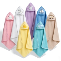 Quality 100% Cotton Cartoon Hooded Baby Towels Skin Friendly Super Absorbent Quick-Dry Custom Logo OEKO-TEX for Newborn Baby
