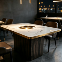 Table de barbecue commerciale Jilu Manufacturer Stock Grill Desk, sans fumée, auto-purifiante, avec échappement inférieur pour l'industrie de la restauration