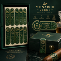 Étiquettes personnalisées de luxe pour cigares, autocollants gaufrés à l'or pour l'emballage de produits haut de gamme, autocollants de marque