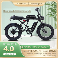 Vélo électrique AKEZ 2025 S2 48V 750W à double batterie, 26Ah, pneus larges, vélo électrique pour adultes, OEM ODM, marque privée, tout-terrain, aventure