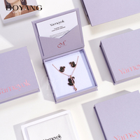 Scatola per Gioielli Personalizzata Boyang, Nuovo Stile a Forma di Libro con Magnete, in Cartone per Orecchini e Collane