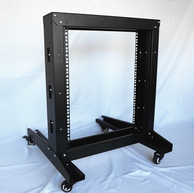 Floor Standing Two Posts Open Rack With Four Wheels