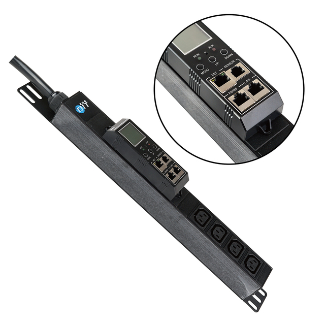 30Amp C13 C19 Intelligent Meter PDU LED Rs485 Smart Rack Mount PDU  for Data Center
