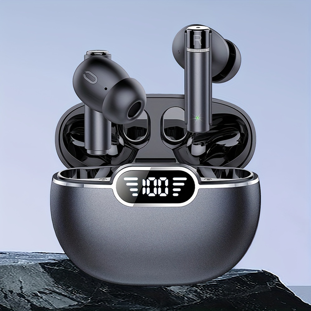 True Wireless Earbuds with JL Chipset Non-Noise Cancelling In-Ear TWS Headphones Sports and Gaming Earphone with Bass Display