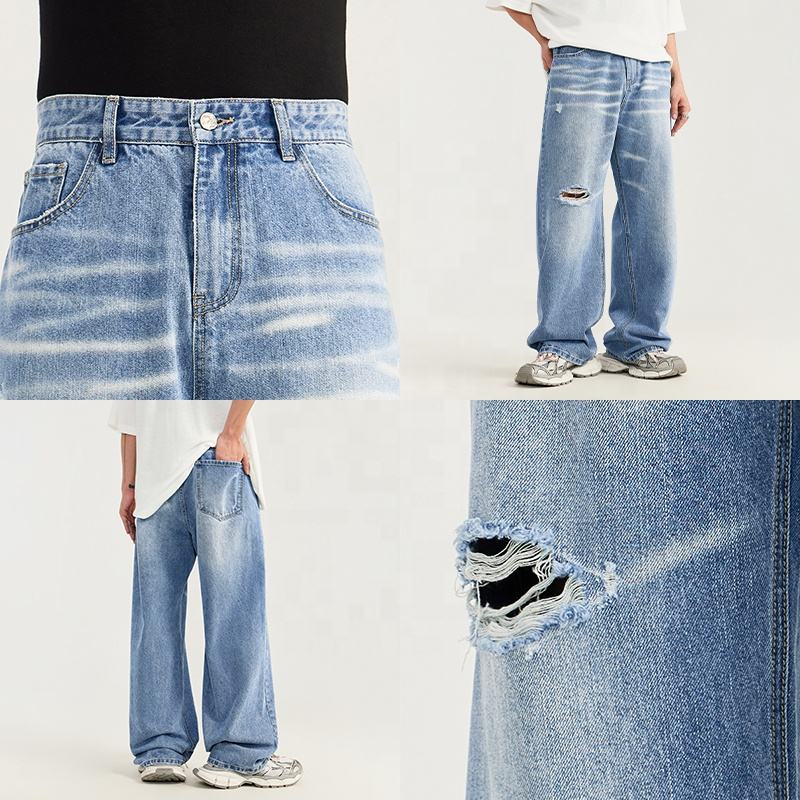 Y2K-Jean Baggy à Jambes Larges Pour Femme,Pantalon Noir,Punk,Rock,Hip