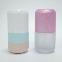 Flacon de sérum en verre cylindrique de luxe 30 ml, emballage cosmétique, produits de soin de la peau, pompe à lotion rechargeable, design personnalisé, élégant