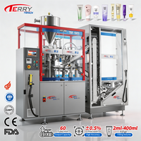 Machine de remplissage et de scellage de tubes entièrement automatique CE GMP, 60 BPM, haute vitesse, pour dentifrice, shampoing, crème solaire, crème pour les mains, remplisseur de tubes souples