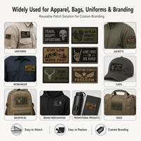 Velcro Bordado con Logotipo Personalizado al por Mayor, Gancho y Bucle de Marca OEM para Uniformes, Sombreros, Artículos Promocionales y Ropa Táctica