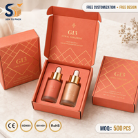Boîte d'expédition personnalisée pour sérum, boîte en carton ondulé, emballage couleur avec logo, vente en gros, échantillon gratuit, livraison rapide