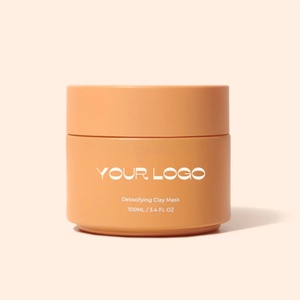 Pot en verre cosmétique mat orange de 100 ml avec couvercle doré jaune, pot en verre rond pour crème pour le corps et le visage, crème pour le soin de la peau - Product Image 2