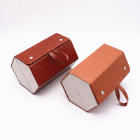 Boîte de rangement pour lunettes en gros, personnalisée, à plusieurs emplacements, en PU, pliable, pour le rangement et le transport des lunettes de soleil, fabrication en usine