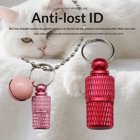 Kalung & Liontin ID/Alamat Anti-Hilang untuk Anjing Peliharaan, Bahan Stainless Steel, Gaya Santai, Tersedia dalam Stok