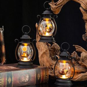 Halloween <b>Pumpkin</b> Lantern Childrens Handheld Plastic Indoor Night <b>Light</b> Party Atmosphere Decorations Scene-Setting Props LED - Product Image 4