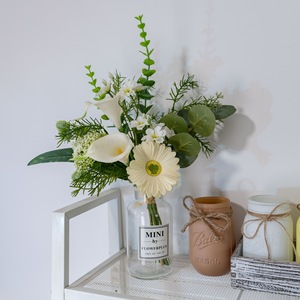Bouquet de fleurs artificielles Morino en tissu tissé plastique pour décoration de fête prénatale et de maison CF02107 - Product Image 1