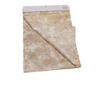 Chemin de table de Noël WUJI en polyester 100% personnalisable, imprimé feuille d'ivoire scintillante, motif floral moderne Poinsettia, 13x72 pouces