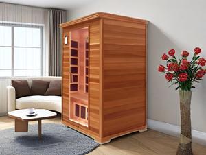 Hiện đại 2-người rắn hemlock gỗ trong nhà khô phòng tắm hơi hơi thấp-emf Carbon nóng hồng ngoại xa ngoài trời 2 người điện - Product Image 4