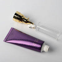 Tubes sur mesure avec applicateur métallique Récipient de lotion douce pour crème pour les yeux Lotion pour le visage Ball Roller Massage Abl Squeeze Tube