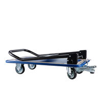 Chariot utilitaire robuste en acier inoxydable de qualité supérieure, poignée ergonomique, roues amortissantes, personnalisable OEM pour le shopping