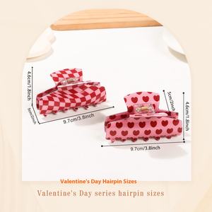 กิ๊บติดผมวันวาเลนไทน์สำหรับสาวๆ น่ารัก ซีรีส์ฉลามใหม่ สไตล์สดใส ตัวอักษรความรักหวานๆ สีแดงสด กิ๊บพลาสติก - Product Image 1