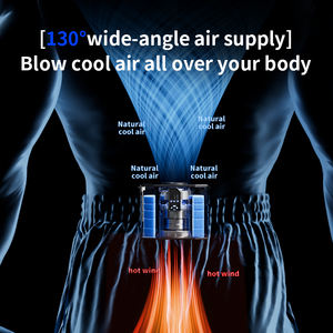 Ventilador de Cinturón Recargable con Clip, Manos Libres, con Linterna para Trabajadores de la Construcción - Product Image 2