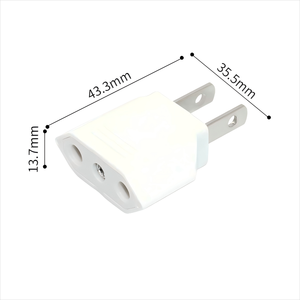 Adaptador de enchufe de la UE a EE. UU., convertidor de corriente de viaje, adaptador de 2 clavijas redondas, 1 toma de corriente, enchufe de viaje, enchufe estadounidense para turismo - Product Image 5