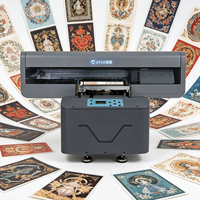 ATUE Printer UV Otomatis Baru Double Head XP600 Tx800 30cm Varnish Flatbed A3 Botol Silinder 360 Rotary dengan Garansi 1 Tahun
