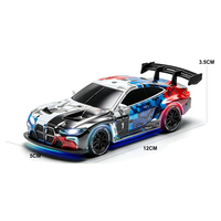 Modèle de voiture de drift proportionnelle 1:43, carrosserie en plastique, simulation, voiture télécommandée 2.4G avec lumières LED