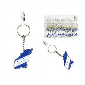 Porte-clés et mousqueton promotionnels en forme de carte du HONDURAS de 4,2 pouces 377691 - Product Image 1