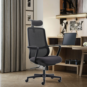 Silla de Oficina Ergonómica Moderna OKOMOKA con Respaldo Alto de Malla, Reposabrazos Ajustables y Base de Acero Inoxidable - Garantía de 2 Años - Product Image 2