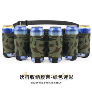 Bolsa de cintura para bebidas Ztc494, capacidad para 6 latas, cinturón deportivo impermeable para exteriores, diseño de cojín de aire unisex, correa desmontable - Product Image 4