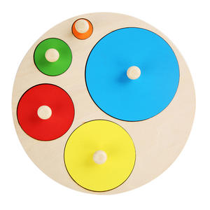 <span class=keywords><strong>Puzzle</strong></span> con pioli a forma di Montessori tavola in legno a più forme con manopola <span class=keywords><strong>Puzzle</strong></span> per la prima educazione di forma dai colori vivaci - Product Image 5