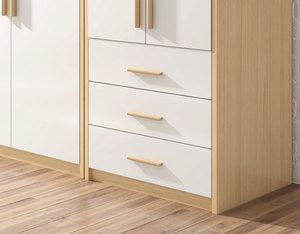 AILICHEN moderno e semplice piccolo appartamento camera da letto a tre porte grande armadio combinato a due porte armadio pieghevole a due porte - Product Image 5