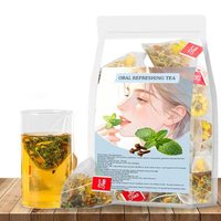 Thé buccal rafraîchissant aux herbes naturelles de qualité supérieure, saveur menthe fraîche, menthe poivrée, chrysanthème, clou de girofle, chèvrefeuille, service OEM