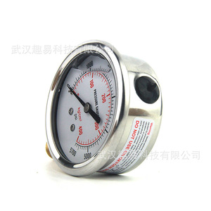 เกจวัดแรงดันแบบอนาล็อก QY 0-5700 PSI สแตนเลส สำหรับยานยนต์ ไฮดรอลิก และนิวเมติก - Product Image 2
