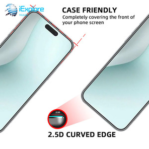 Protector de Pantalla de Vidrio Templado <span class=keywords><strong>iExplore</strong></span> HD Transparente Antirrayas 9H para iPhone 17 Pro Max y Xiaomi 15C - Product Image 5
