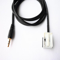 Câble adaptateur audio AUX 3,5 mm pour utilisation en voiture RCD501, matériau PVC blindé tressé, connecteur 12 broches