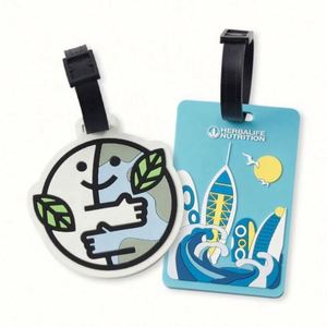 ป้ายแท็กกระเป๋าเดินทางแบบวงกลม PVC นิ่ม คุณภาพสูง แบบกำหนดเองได้ - Product Image 1