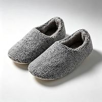 Chaussons d'intérieur doux et moelleux pour femme, dos fermé, dessus en polaire corail, semelle EVA, chauds pour chambre, maternité, automne, hiver, usage quotidien