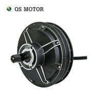 QSMOTOR 4000W 205 55H V3 Moteur de moyeu BLDC à rotor externe, double axe, étanche IP54, frein à disque, patins de 200 mm, Nouveau pour