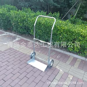 Chariot pour bouteilles de gaz en acier inoxydable 1090x570x340mm 2 roues Utilisation industrielle Durable Chromé - Product Image 1