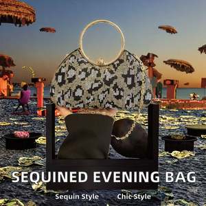 Bolso de mano de noche con perlas y diamantes de imitación, bolso de hombro para mujer, bolso de mano ligero y lujoso a la moda - Product Image 2