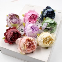 Fleurs de pivoine artificielles en soie de 5 cm, arrangements floraux de style européen, décoration de la maison haut de gamme, décoration murale réaliste