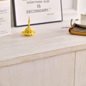 Meuble de salon moderne en bois massif personnalisé INNOVA Home, buffet de cuisine européen, couleur blanche, 2 étagères, montage facile - Product Image 5