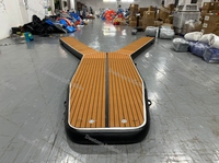 Plateforme flottante gonflable en forme de Y durable, ponton gonflable, quai portable pour jet ski, yacht