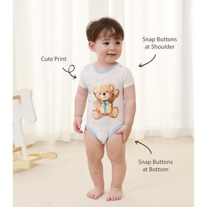 Body de Bebé Dreamhalo de Manga Corta, Unisex, de Algodón Suave Tejido, para Niños Pequeños - Product Image 4