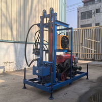 Foreuse rotative portative sur roues à moteur diesel pour puits d'eau et forages miniers