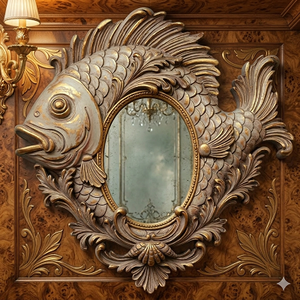 Premium Stainless Steel Decorative <b>Mirror</b> Modern Traditional Design for Bathroom Living Room & Entryway - Product Image 1