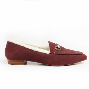 Fabricant <span class=keywords><strong>de</strong></span> chaussures personnalisé dernière conception chaussures plates pour femmes chaussures plates fantaisie en fausse fourrure pour la <span class=keywords><strong>marche</strong></span> en plein air mocassins décontractés personnalisés - Product Image 2